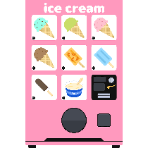 アイスクリームの自動販売機です