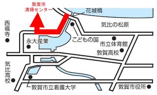 松葉町、櫛川、西浦地区方面からの地図