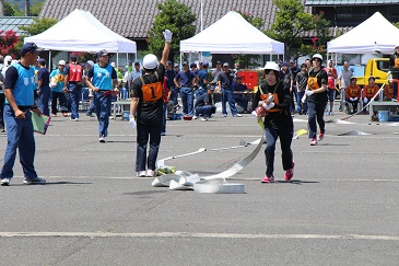 多くの女性隊員も活躍していました