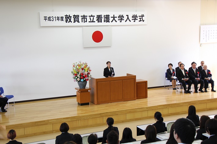 交野学長の式辞