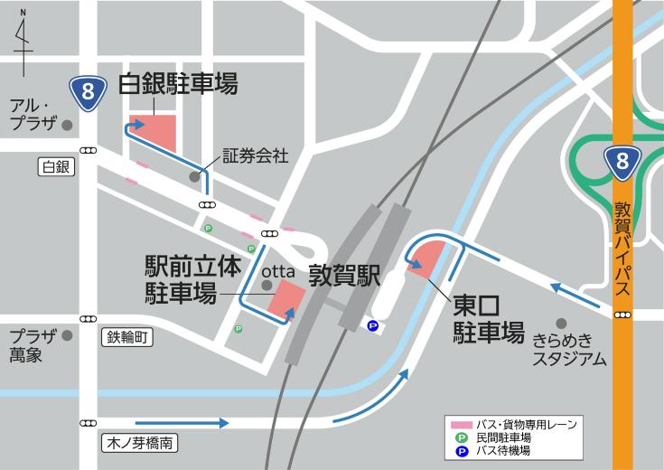 敦賀駅周辺図の画像