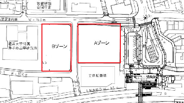 駅西地区土地活用エリア図