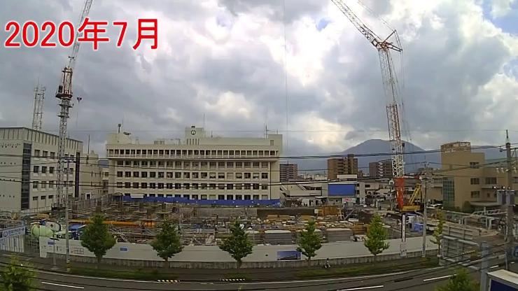 新庁舎建設工事タイムラプス動画（令和2年7月1日から9月30日）