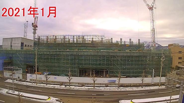 新庁舎建設工事タイムラプス動画（令和3年1月4日から3月31日）