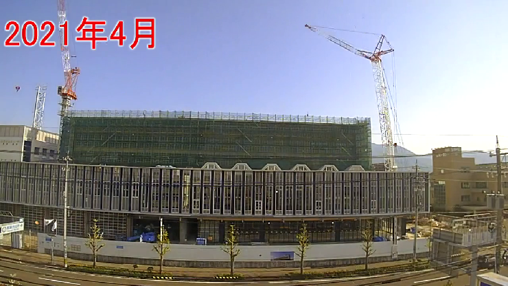 新庁舎建設工事タイムラプス動画（令和3年4月1日から6月30日）