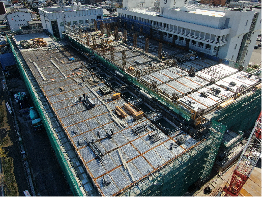 新庁舎建設工事の写真（令和2年12月）