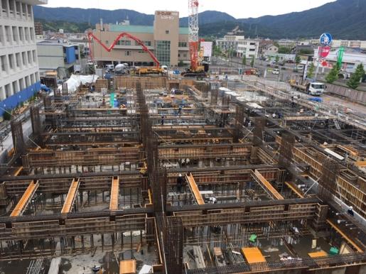 新庁舎建設工事の写真（令和2年7月）