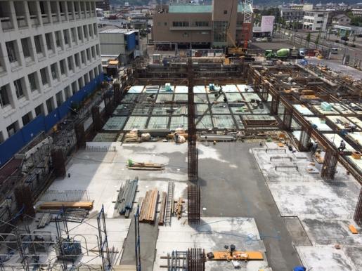 新庁舎建設工事の写真（令和2年8月）