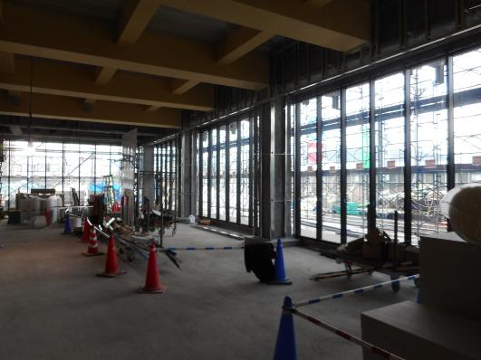 新庁舎建設工事内部の写真（令和3年3月）