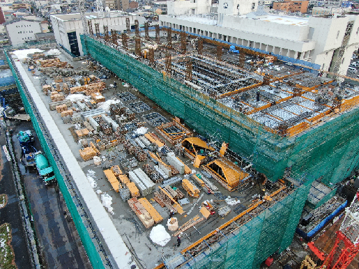 新庁舎建設工事の写真（令和3年1月）
