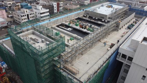 新庁舎建設工事の写真（令和3年4月）