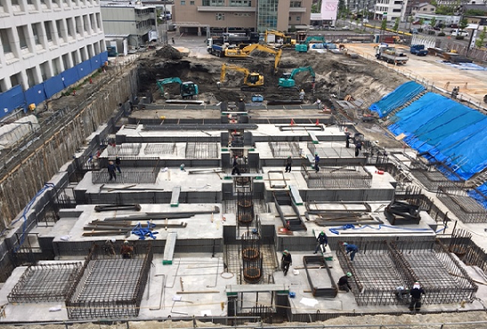 新庁舎建設工事の写真（令和2年5月）