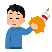 禁煙する男性