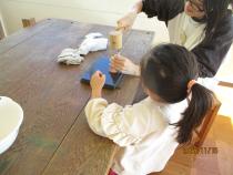 親子で仲良く体験中