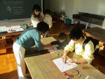 キラキラシャボン玉作成中