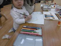 お魚の絵をかきました