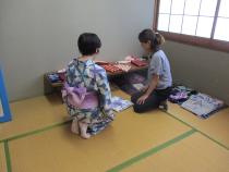 ゆかた着付け体験教室写真