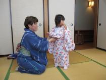 ゆかた着付け体験教室写真