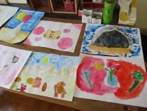 絵画クラブ6月1日　写真