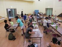 感想を記入している