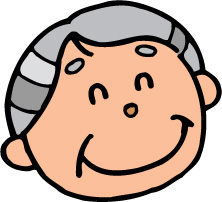 敬老の日　おじいちゃんの似顔絵