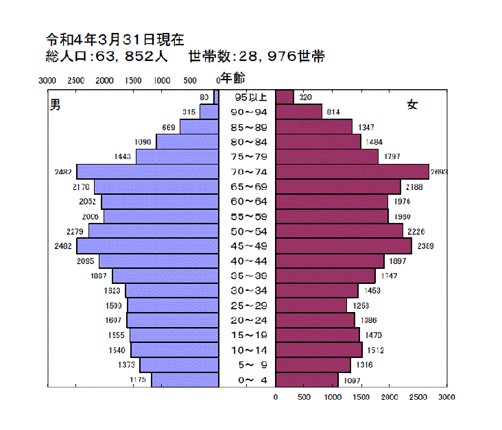 令和4年人口ピラミッド図