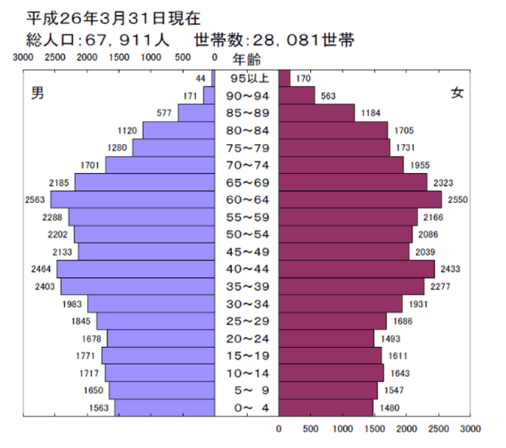 平成26年人口ピラミッド図