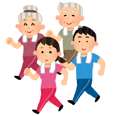 ウォーキングをしているイラスト