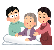 介護する家族のイラスト