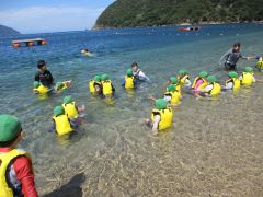 海に入っています