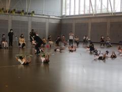 フープの遊び頑張っています