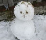 雪だるまができました