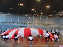 気持ちを一つに大きなバルーンをしたよ！