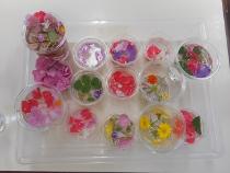 お花の氷が完成