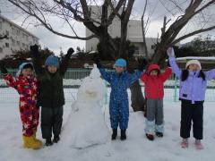 雪だるま完成