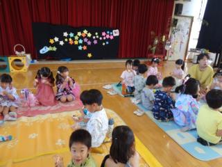 天の川を見ながら星のお菓子を食べました。