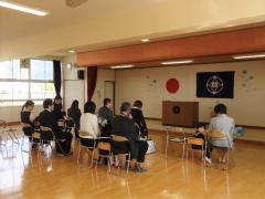 入園式のホールの様子です
