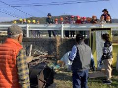 おいしい焼き芋にしてくださいと頼んでいるところ