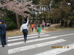 横断歩道で実践