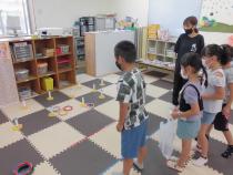 わなげをしています。