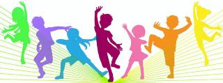 子どもがダンスをしているイラスト