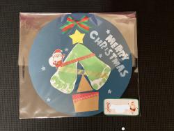 足型を使ったクリスマスツリー