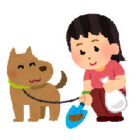 犬のフンを持ち帰るイラスト