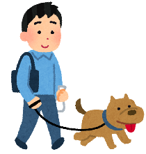 犬にリードをする