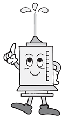 注射器のキャラクターのイラスト