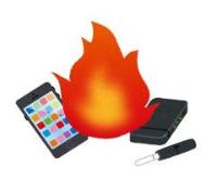 発火した充電池