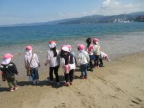 松原の海に散歩に行った画像