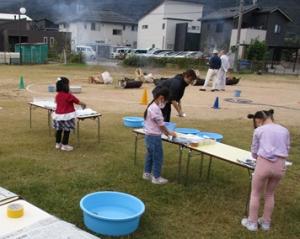 焼き芋準備の画像