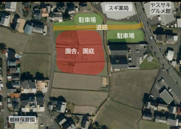 粟野地区こども園位置図
