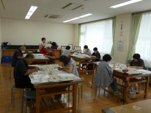 己書体験幸座の様子